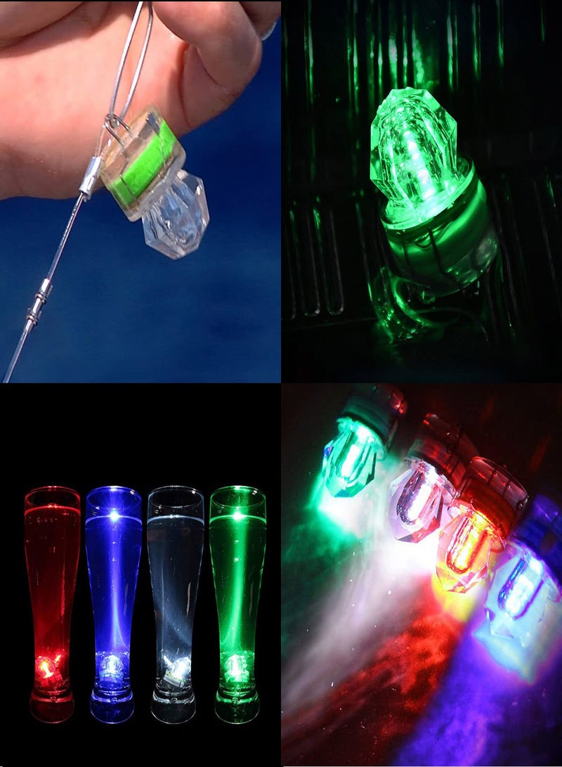 LED Fishing Lights, 6Pcs Diamond Style Bait Lures, Durable and Practical Tool for Attracting Fish, Versatile for Saltwater and Freshwater Fishing, Ideal for Bass and Halibut - Image 2