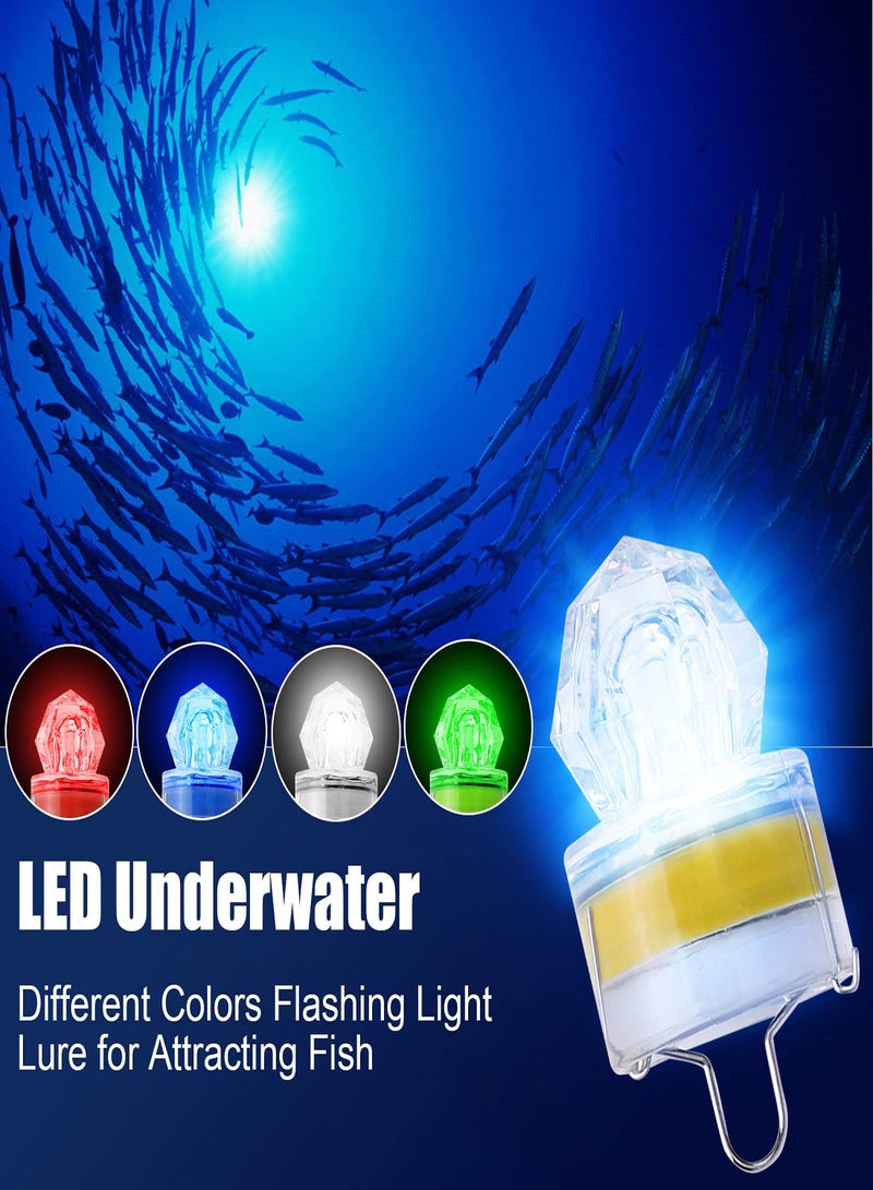 LED Fishing Lights, 6Pcs Diamond Style Bait Lures, Durable and Practical Tool for Attracting Fish, Versatile for Saltwater and Freshwater Fishing, Ideal for Bass and Halibut - Image 3