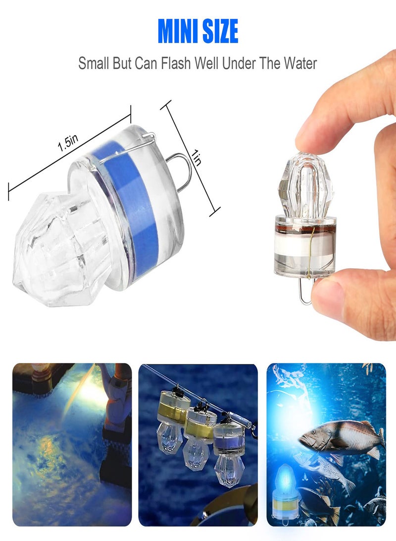 LED Fishing Lights, 6Pcs Diamond Style Bait Lures, Durable and Practical Tool for Attracting Fish, Versatile for Saltwater and Freshwater Fishing, Ideal for Bass and Halibut - Image 5