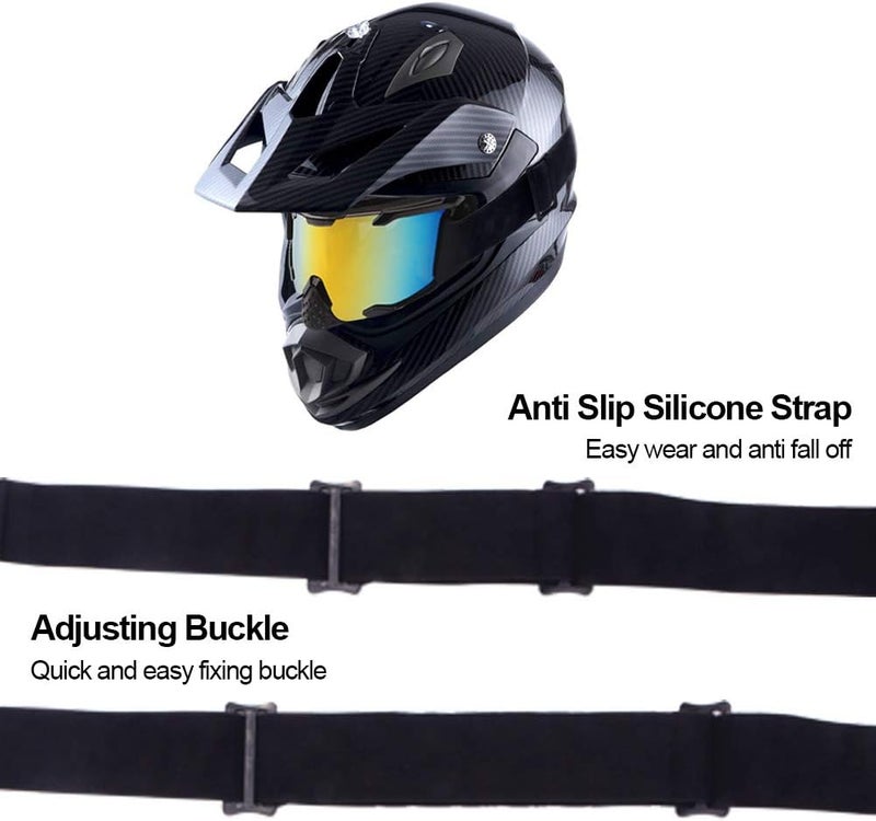 4-FQ PU Resin Windproof Dustproof Motocross Goggles with Multicolor Reflective Lens - Image 5
