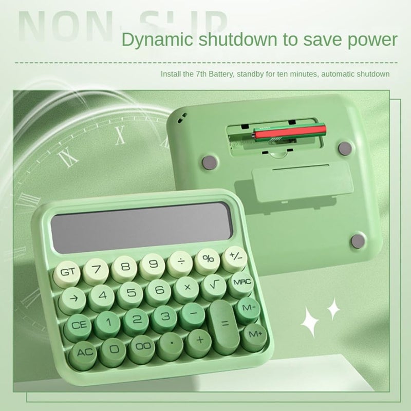 حاسبة مكتبية غرادينت جرين 12 رقم مع مفتاح ميكانيكي وشاشة LCD كبيرة - Image 5