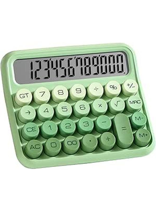 حاسبة مكتبية غرادينت جرين 12 رقم مع مفتاح ميكانيكي وشاشة LCD كبيرة - Image 1