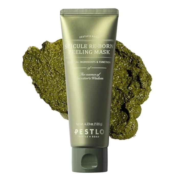 PESTLO PESTLE ROAD PESTLO Spicule Reborn Exfoliating Peeling Mask for Korean Glass Skin – Natural Marine Spicules, Green Tea & Wormwood for Gentle Exfoliation, Pore Care, Hydration & Radiant Skin, 4.23 oz (120ml) - Image 1