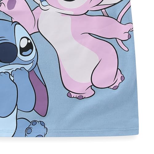 Disney Lilo & Stitch Angel Girls Short Sleeve T-Shirt for Big Kids Blue - Image 4