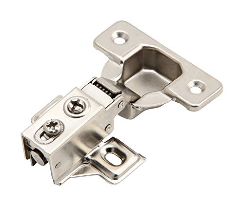 Silverline 2 Pack Soft Close 1/2 Inch Overlay Short Arm Kitchen Cabinet Hinges, Brushed Nickel 95 Opening Degree Concealed Face Frame Door Hinges with Mounting Screws - Image 5