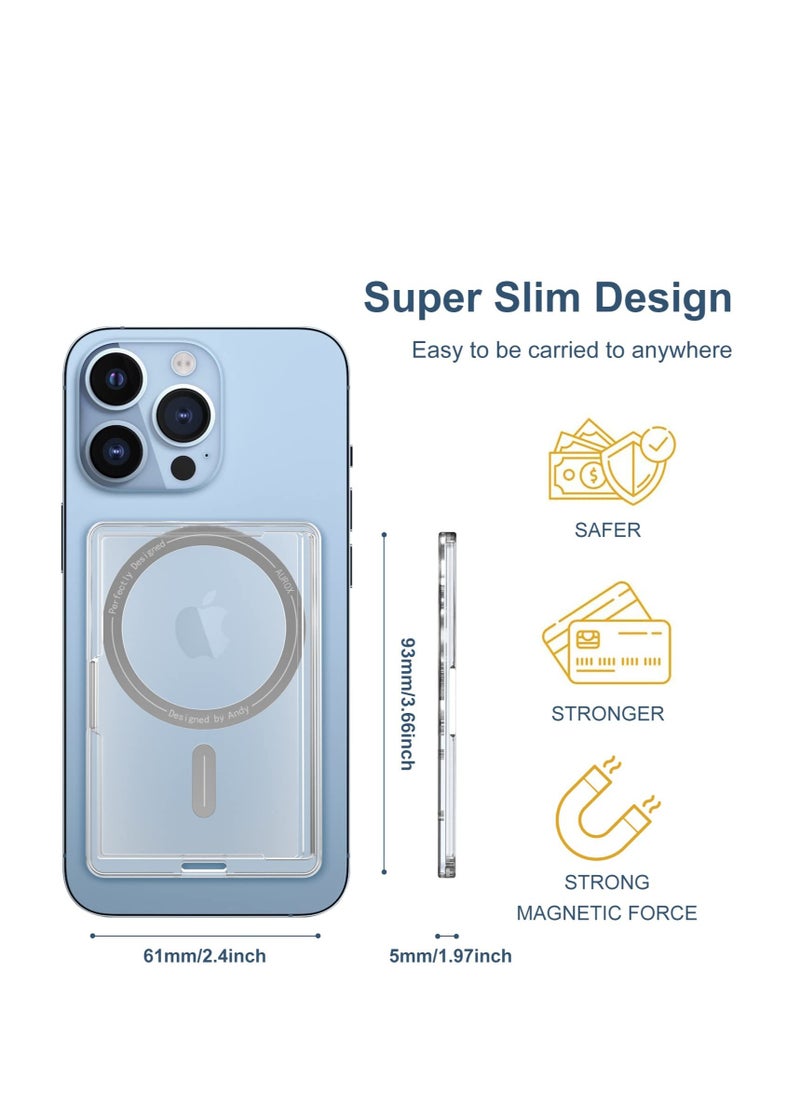 Excefore - Magnetic Phone Wallet Compatible with Magsafe, Magnetic Card Holder for Back of Phone, Strong Magnetic Minimalist Slim Wallet for iPhone 15/14/13/12 Series - Image 1