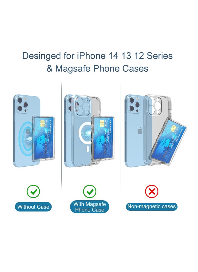 Excefore - Magnetic Phone Wallet Compatible with Magsafe, Magnetic Card Holder for Back of Phone, Strong Magnetic Minimalist Slim Wallet for iPhone 15/14/13/12 Series - Image 1