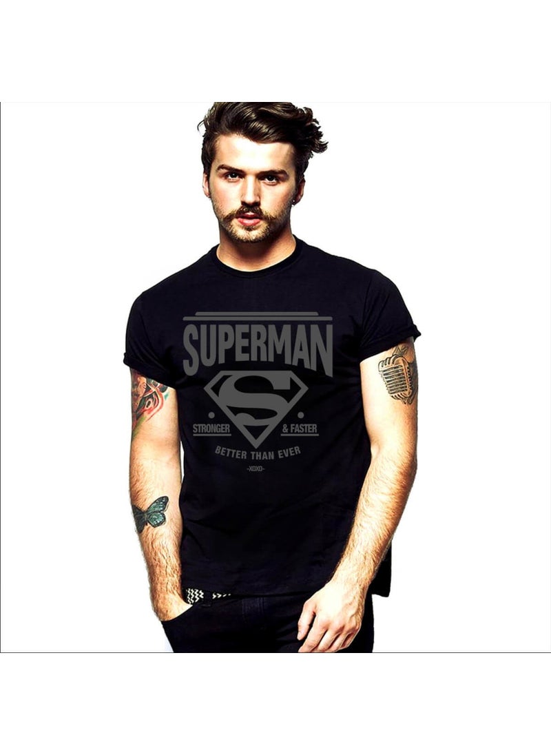 Rock&Roll Superman Black Short Sleeve T-Shirt  - Image 5