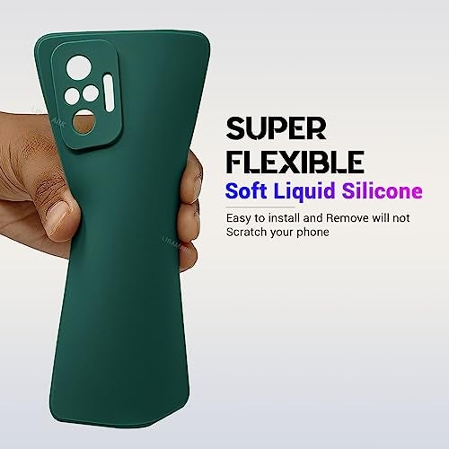 LIRAMARK غطاء خلفي ناعم من سيليكون LIRAMARK لهاتف Xiaomi Redmi Note 10 Pro وNote 10 Pro Max (سيليكون أخضر) - Image 4