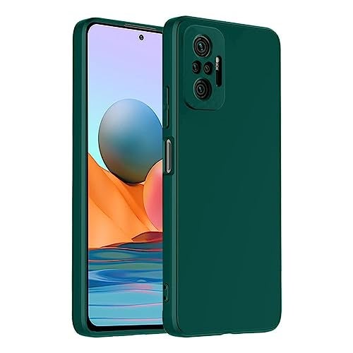 LIRAMARK غطاء خلفي ناعم من سيليكون LIRAMARK لهاتف Xiaomi Redmi Note 10 Pro وNote 10 Pro Max (سيليكون أخضر) - Image 1