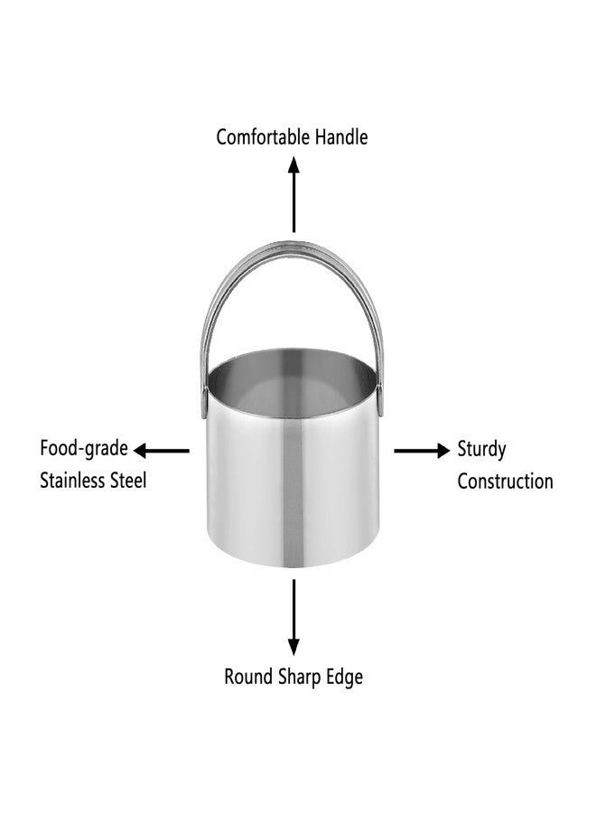 COKUMA 5 Pack Cookie Cutters Set, Round Metal Biscuit Cutter with Handle, Stainless Steel Circle Baking Tools for Dough Pastry and Cake - Image 3