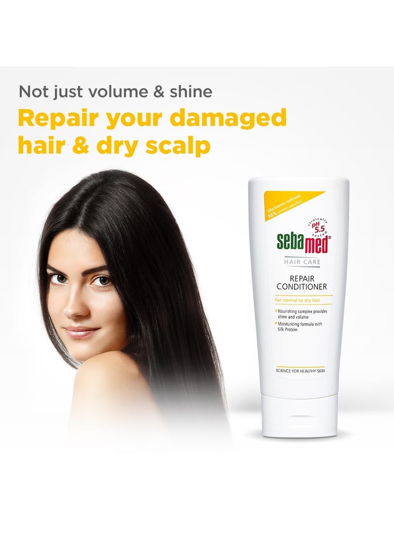 Sebamed Hair Repair Conditioner | Ph5.5 I 88% 'Excellent Care' Results | Repairs Dry, Damaged Hair & Scalp | Moisturizing Formula Adds Shine & Volume Unscented, 200 Millilitre - Image 3