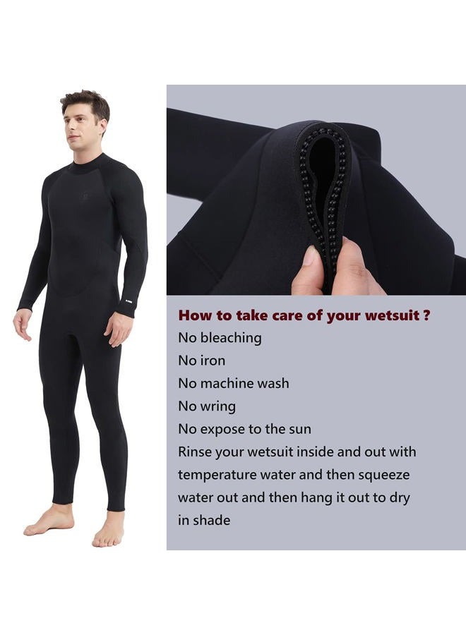Lemorecn Mens Wetsuits Jumpsuit Neoprene 5/4mm Full Body Diving Suit for Men (3052-3XL) - Image 3