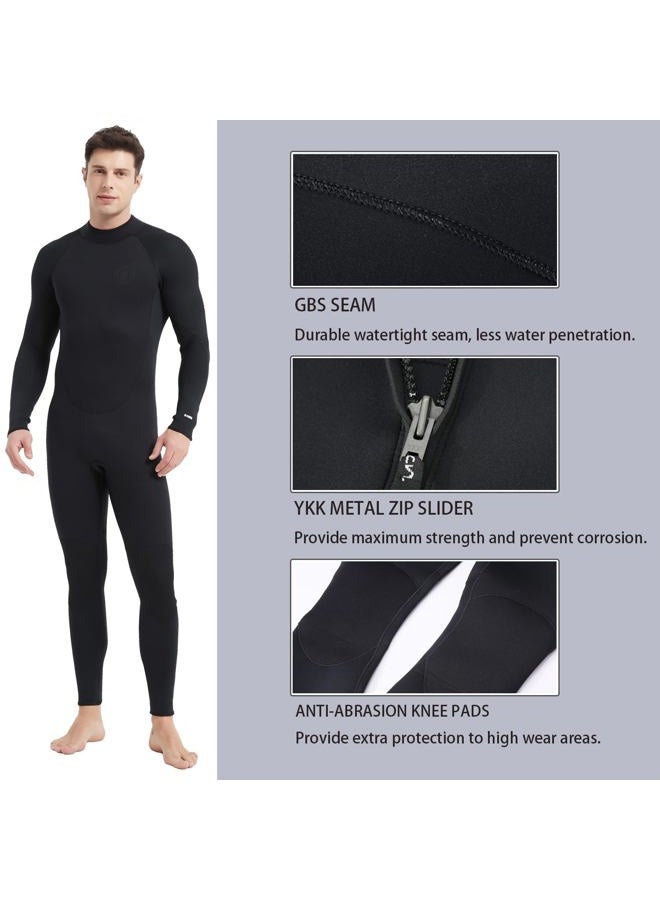 Lemorecn Mens Wetsuits Jumpsuit Neoprene 5/4mm Full Body Diving Suit for Men (3052-3XL) - Image 4
