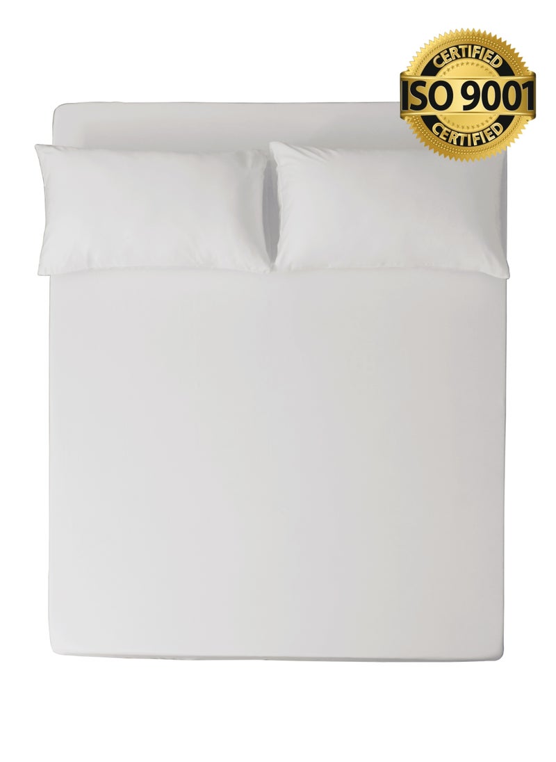 Master Home Textile - King 100% Rayon Of Bamboo Cooling Fitted Sheet, Fitted Sheet With Elastic 200x200+35 cm, Breathable Silky Soft, King Size 3 Pieces - Image 1
