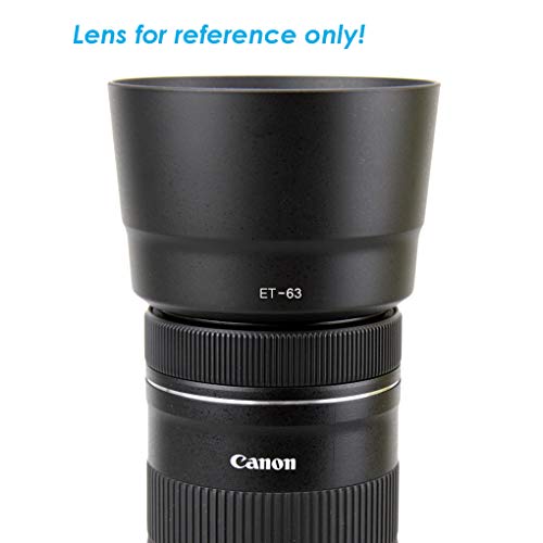 Fotasy غطاء عدسة بايونت مخصص من فوتاسي لكاميرا كانون EF-S 55-250mm f/4-5.6 IS STM، غطاء عدسة كانون 55-250mm IS STM، بديل لغطاء عدسة كانون ET-63 - Image 3