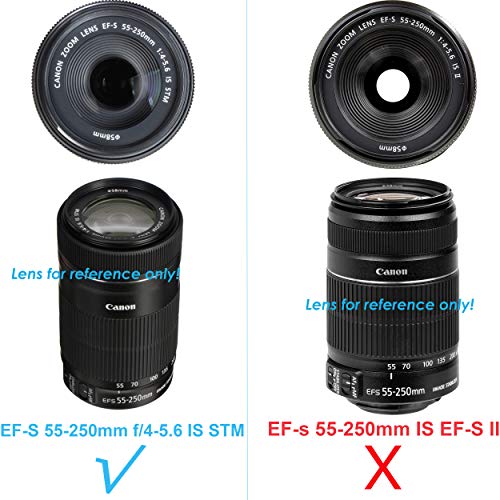 Fotasy غطاء عدسة بايونت مخصص من فوتاسي لكاميرا كانون EF-S 55-250mm f/4-5.6 IS STM، غطاء عدسة كانون 55-250mm IS STM، بديل لغطاء عدسة كانون ET-63 - Image 2
