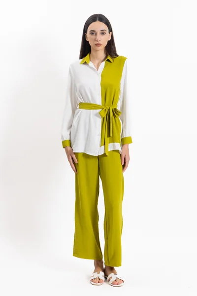SHAPES CONTRAST SHIRT SET