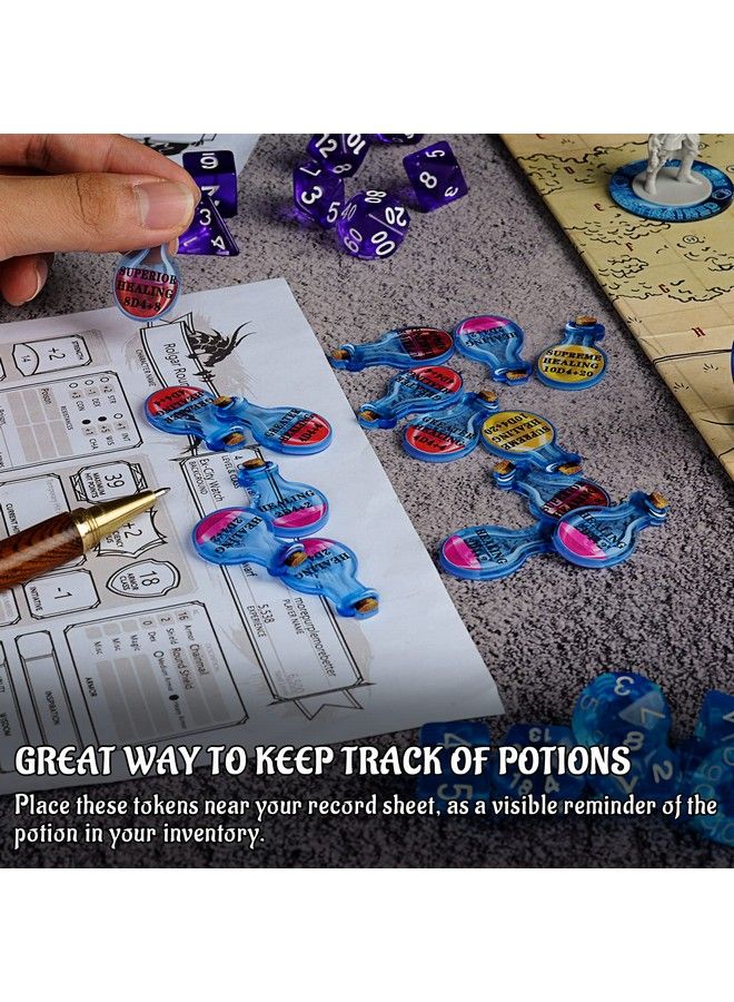 CZYY Healing Potion Tokens Acrylic Set Of 15 Dnd Accessories For Dungeons And Dragons 5Th Edition - Image 3