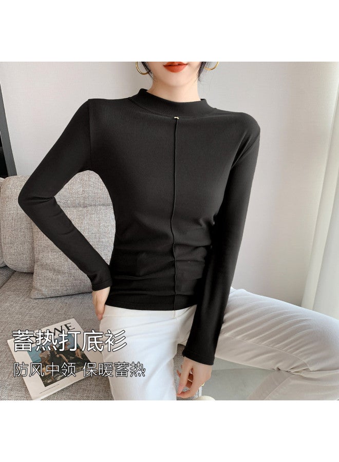 Top melon Autumn New Mid-Neck Women'S Base Layer Top, Women'S Innerwear, Autumn Wear For Women - Image 5