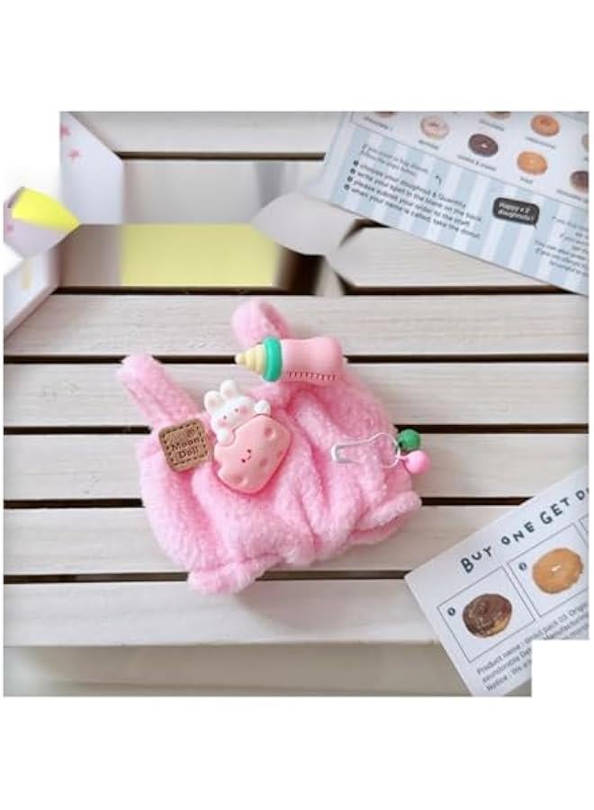 17cm labubu Doll Clothes Set for 17cm labubu Accessories Suit no Doll only Clothes (1Pink Milk Bottle Jumpsuit)  - Image 2