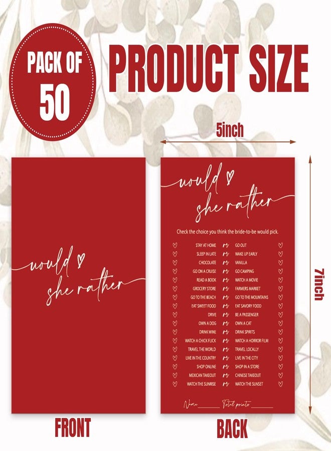 وولاين مجموعة بطاقات ألعاب حفلات توديع العزوبية من والين، ٥٠ ورقة، باللون الأحمر، بتصميم مزدوج الجوانب، مناسبة لحفلات عيد الميلاد، وحفلات الزفاف، وحفلات توديع العزوبية. - Image 2