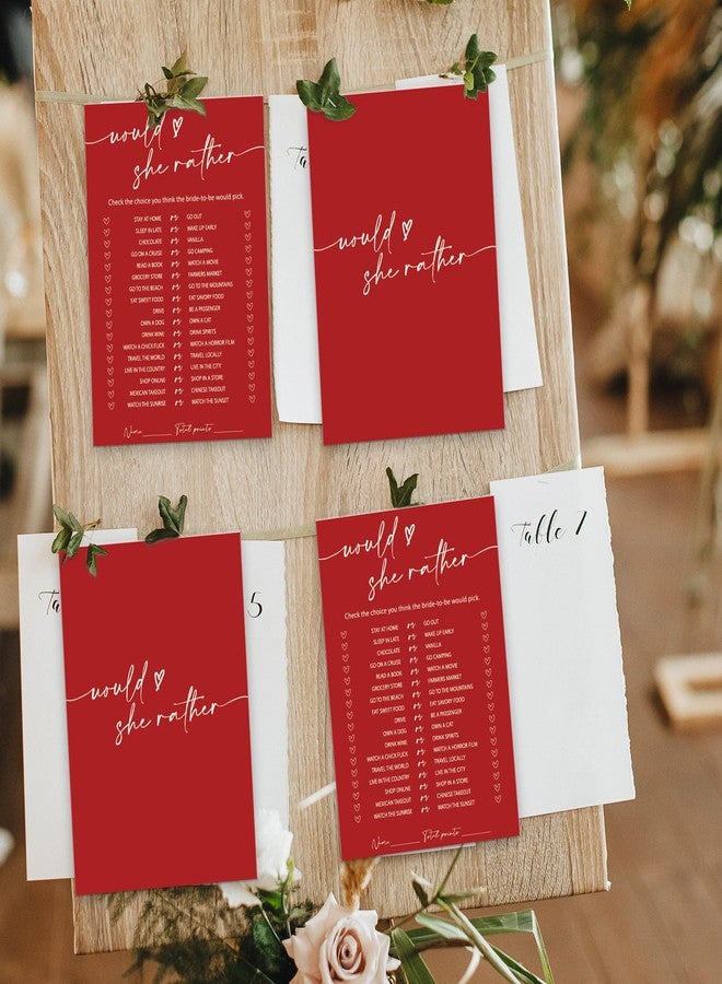 وولاين مجموعة بطاقات ألعاب حفلات توديع العزوبية من والين، ٥٠ ورقة، باللون الأحمر، بتصميم مزدوج الجوانب، مناسبة لحفلات عيد الميلاد، وحفلات الزفاف، وحفلات توديع العزوبية. - Image 5