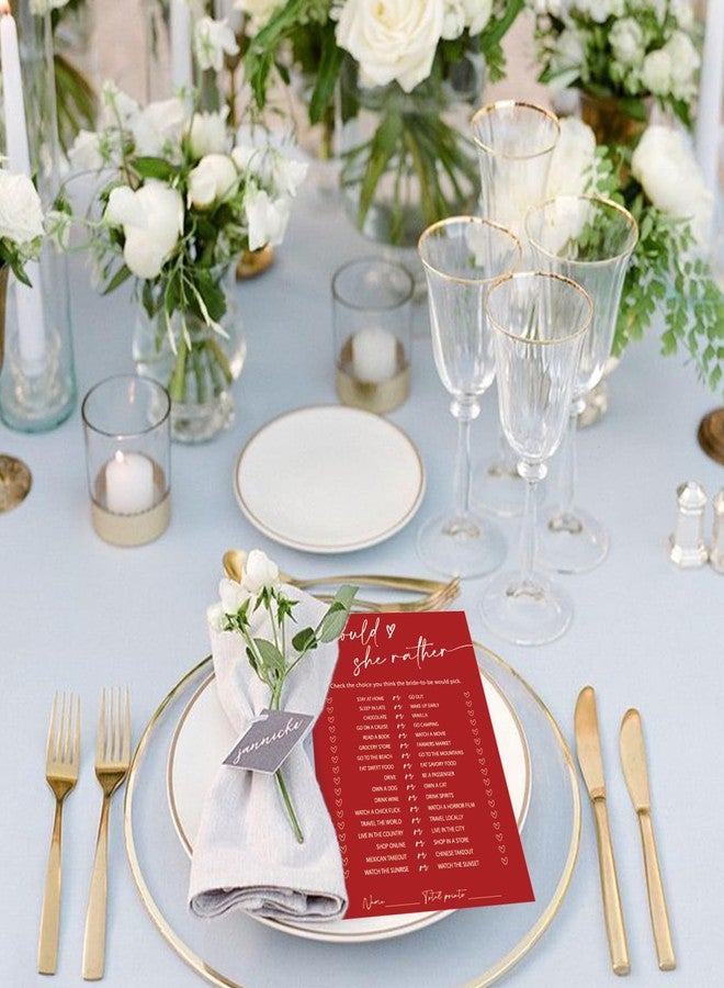 وولاين مجموعة بطاقات ألعاب حفلات توديع العزوبية من والين، ٥٠ ورقة، باللون الأحمر، بتصميم مزدوج الجوانب، مناسبة لحفلات عيد الميلاد، وحفلات الزفاف، وحفلات توديع العزوبية. - Image 3