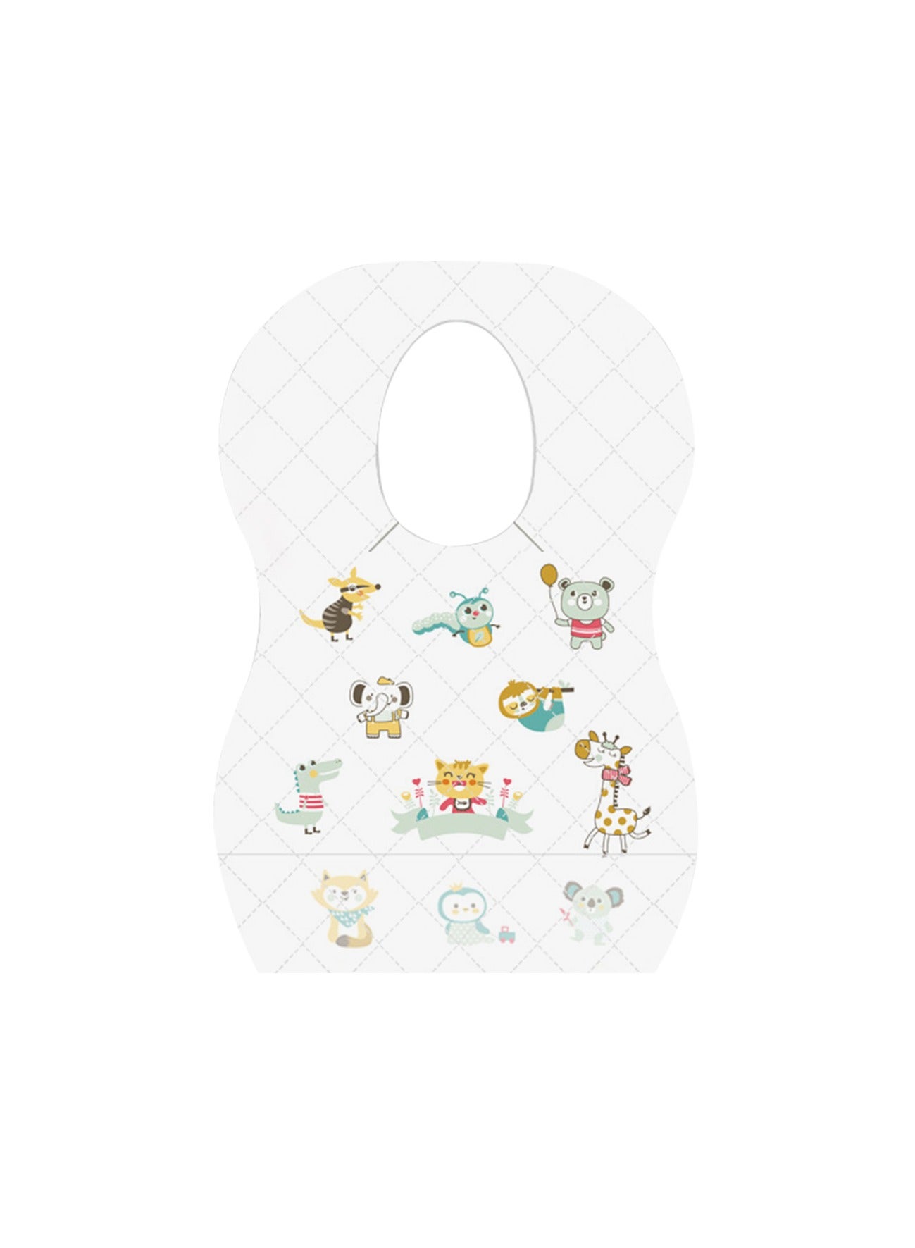 STAR BABiES Disposable Bibs Pack of 8-Animal Print