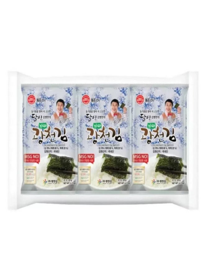 Kwang Cheon Kim Nori Gold Kim Seasoned Jaerae Traditional Seaweed- 3X4gms