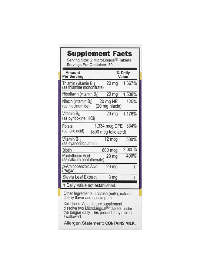 Superior Source Balance B Complex, 60 MicroLingual Instant Dissolve Tablets  - Image 2