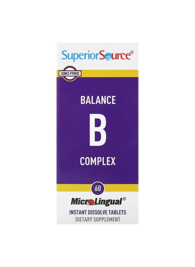Superior Source Balance B Complex, 60 MicroLingual Instant Dissolve Tablets  - Image 1