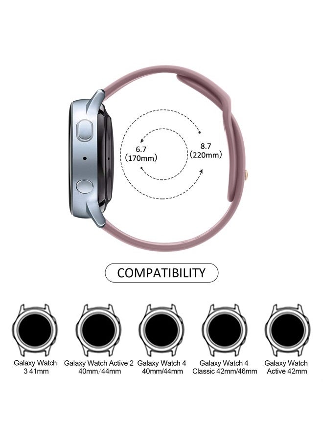 Meliya Silicone Watch Bands, 20mm 22mm Quick Release Soft Sport Replacement Watch Strap for Women Men (20mm, Starlight+Milk Tea+Violet Smoke)