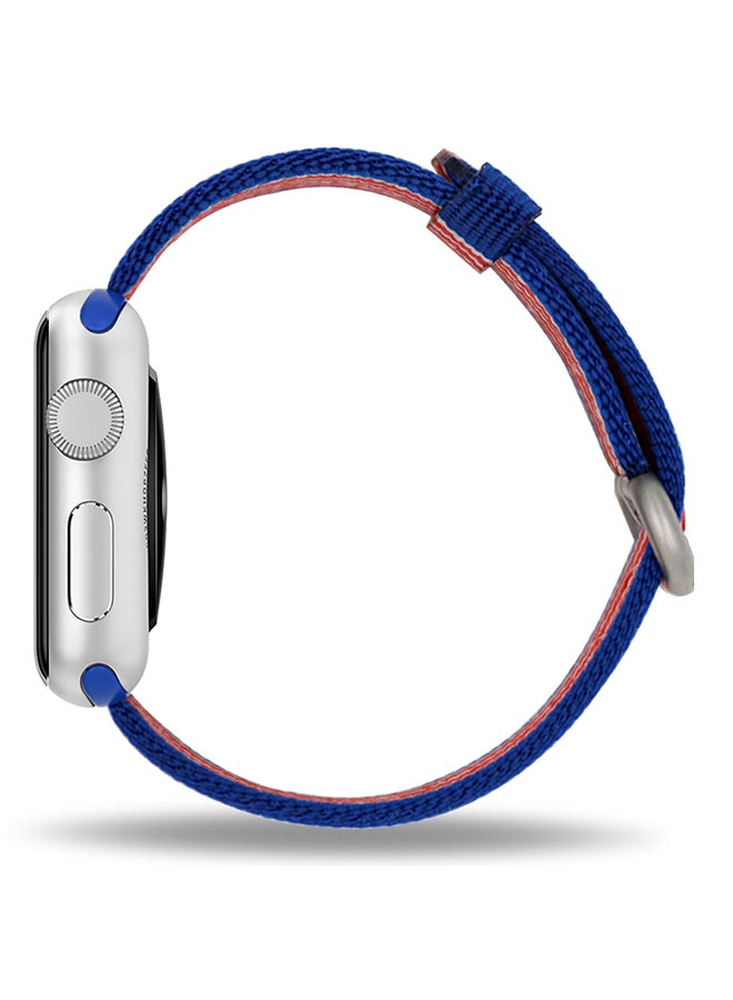 ترامكس سوار بديل لساعة أبل سلسلة 1/2/3 38 مم أحمر/ أزرق/ أبيض - Image 4