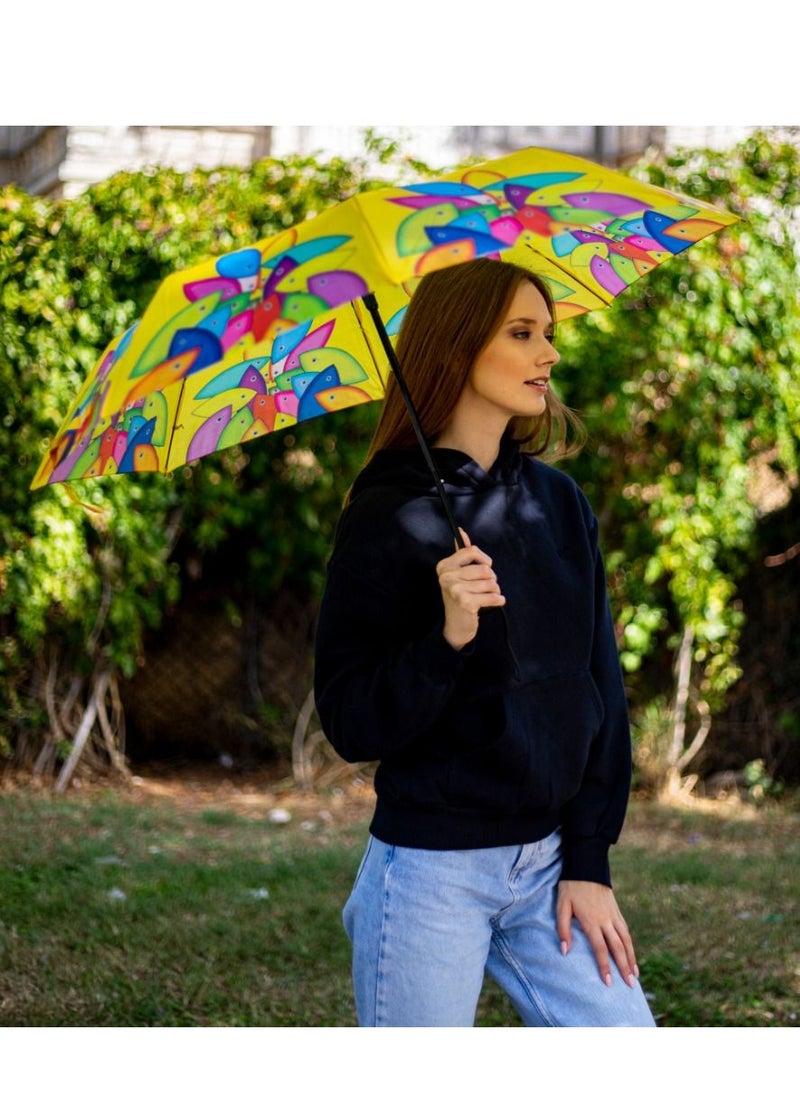 Biggdesign - Biggdesign Fertility Fish Mini 8 Ribs Folding Umbrella with UV Protection - Image 1