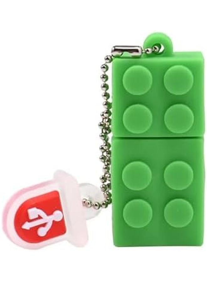 Green 8GB Toy Brick USB 2 0 Flash Drive Silicagel Building Block Pen Drive Gift for Children - Image 1