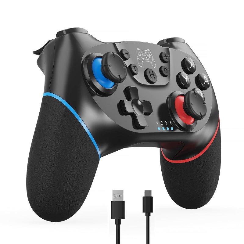 Wireless Switch Controller: Compact Ergonomic Anti-slip Design - Stable Bluetooth Connection with 8-10 Hour Playtime, Precise Motion Control Turbo for Switch Switch Lite Switch OLED Gaming - Image 1