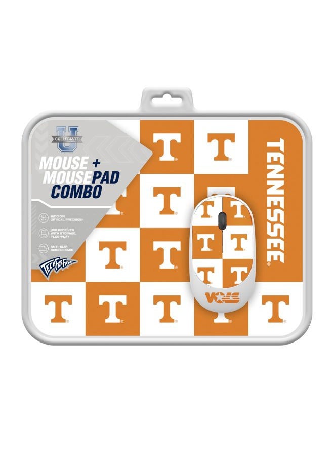 SOAR Collegiate Wireless Mouse and Mouse Pad- Checkered, Tennessee Volunteers - Image 2
