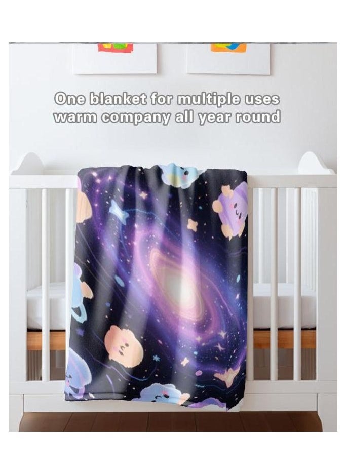General - Children's or student cartoon flannel thin blanket (warm and comfortable, suitable for sleep, games) 100cm*150cm - 968 - Image 1