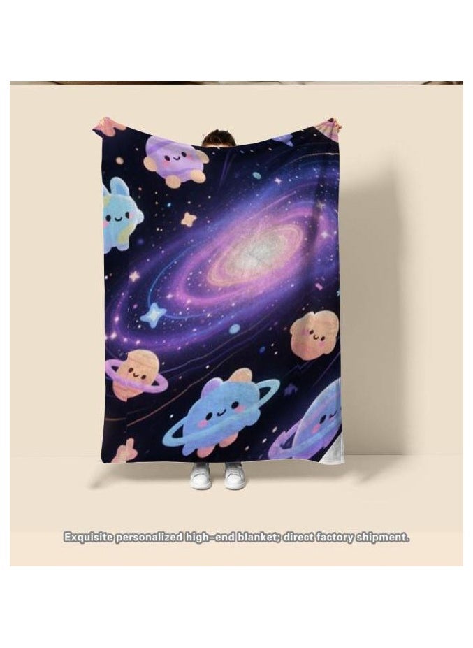 General - Children's or student cartoon flannel thin blanket (warm and comfortable, suitable for sleep, games) 100cm*150cm - 968 - Image 1