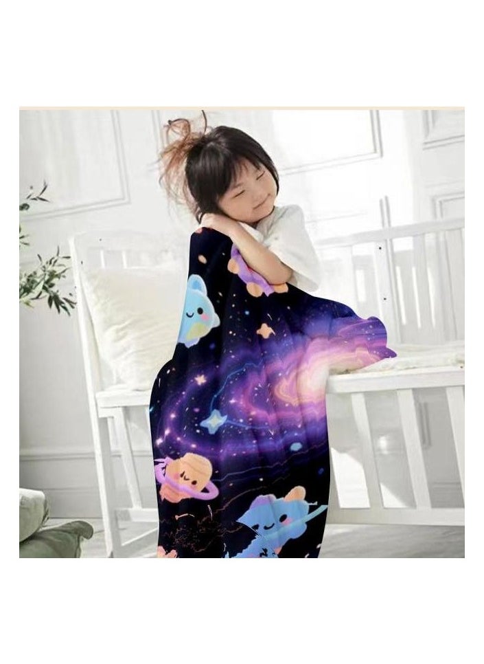 General - Children's or student cartoon flannel thin blanket (warm and comfortable, suitable for sleep, games) 100cm*150cm - 968 - Image 1