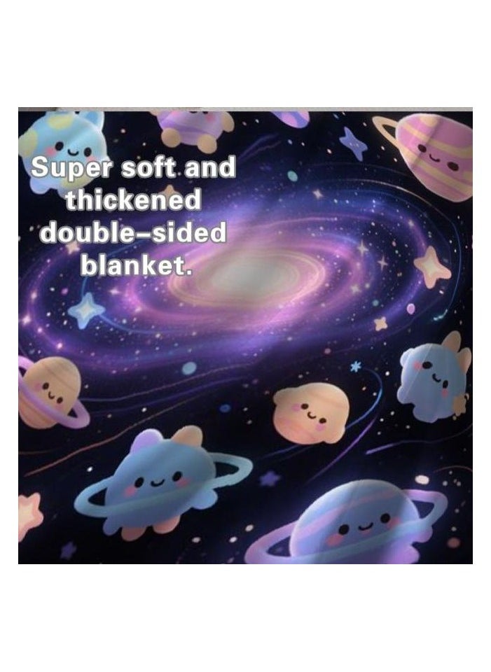 General - Children's or student cartoon flannel thin blanket (warm and comfortable, suitable for sleep, games) 100cm*150cm - 968 - Image 1