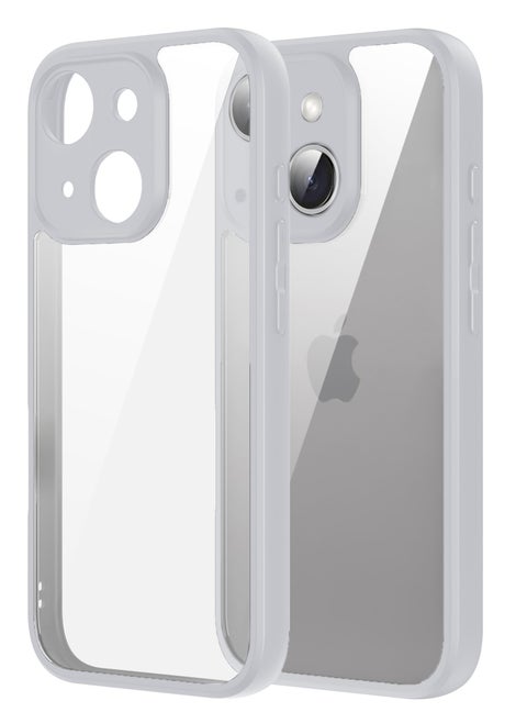 جراب حماية ممتص للصدمات لهاتف iPhone 14 Plus/15 Plus مصنوع من السيليكون TPU ومتين للغاية وآمن للغاية للكاميرا وحل مثالي (تيتانيوم طبيعي)