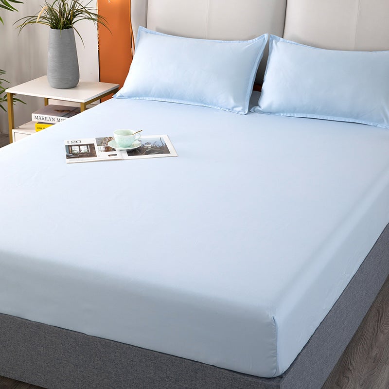 Solid Color Bedspread One-Piece Bedspread Three-Piece Simmons Bed Skirt One Circle Elastic All-Inclusive Bedspread Bed Bag - Image 1