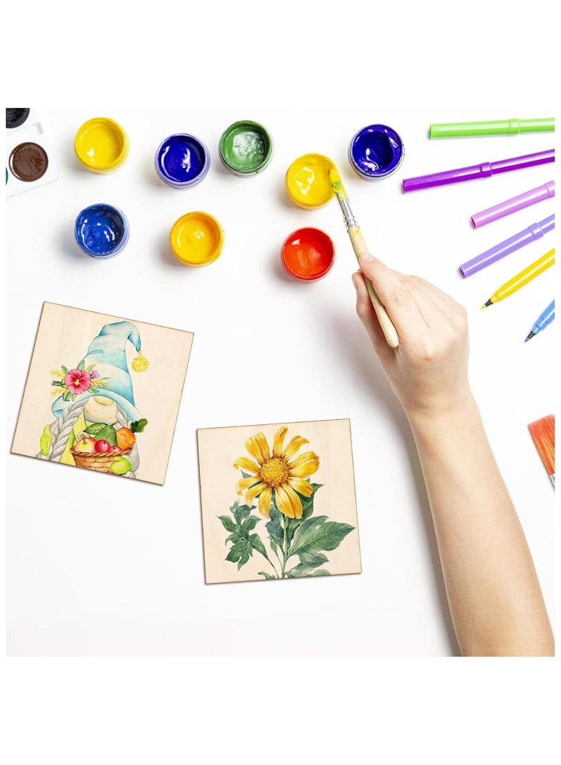 ELIKLIV 30PCS 4x4 inch High Quality Plywood Unfinished Wood Cubes Art Painting DIY Carving Home Decoration Multipurpose Wood Pieces - Image 2