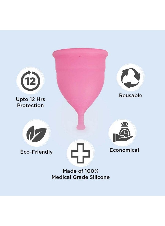 PEESAFE Pee Safe Reusable Menstrual Cup for Women | Medium Size with Pouch | Ultra Soft, Odour & Rash Free|100% Medical Grade Silicone|No Leakage|Protection for Up to 8-10 Hours | US FDA Registered,Pack of 2  - Image 2