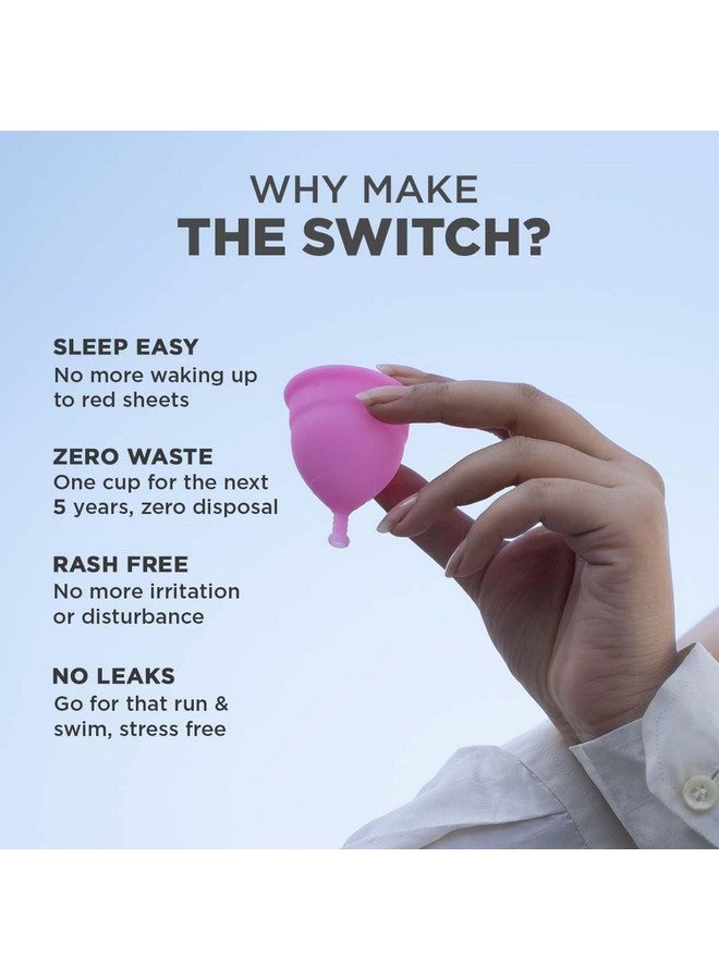 PEESAFE Pee Safe Reusable Menstrual Cup for Women | Medium Size with Pouch | Ultra Soft, Odour & Rash Free|100% Medical Grade Silicone|No Leakage|Protection for Up to 8-10 Hours | US FDA Registered,Pack of 2  - Image 5