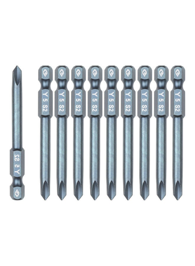 NIBEMINENT 10-Piece Screwdriver Bit Set Silver  - Image 1