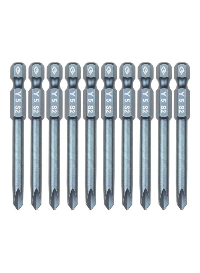 NIBEMINENT 10-Piece Screwdriver Bit Set Silver  - Image 2