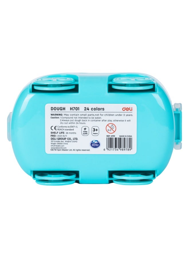 Deli EH701 Paw Patrol Dough Set 鈥?24 Colors Modeling Clay Kit in Car-Shaped Carry Case 鈥?Non-Toxic Play Dough for Kids Ages 3+, Creative Sensory Toy Gift - Image 3